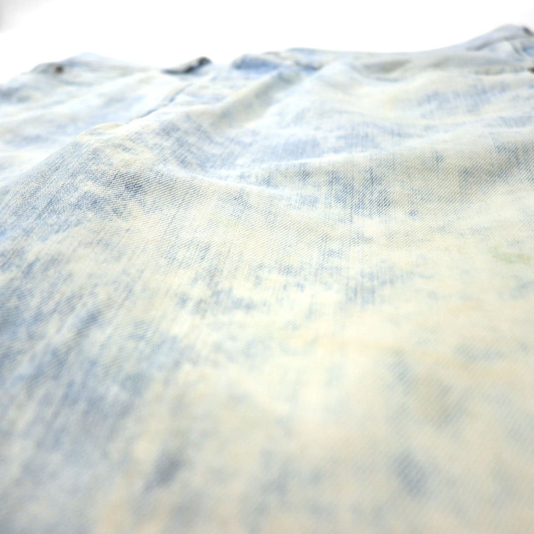 Levi's 501 ケミカルウォッシュ カットオフ ショート デニムパンツ ハーフパンツ L ブルー コットン ボタンフライ