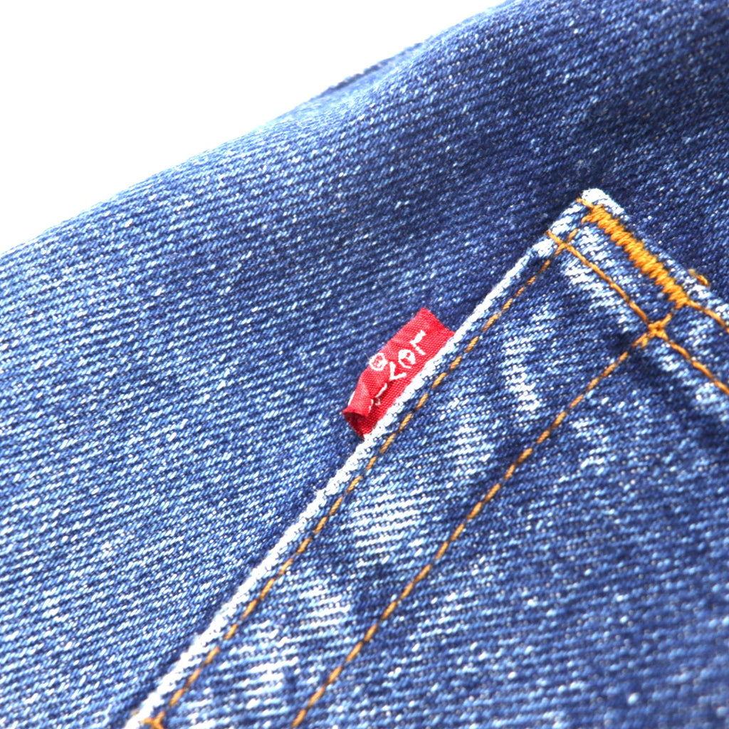 Levi's USA made 90s denim pants size 34 blue cotton button fly button back 521 501-0115
