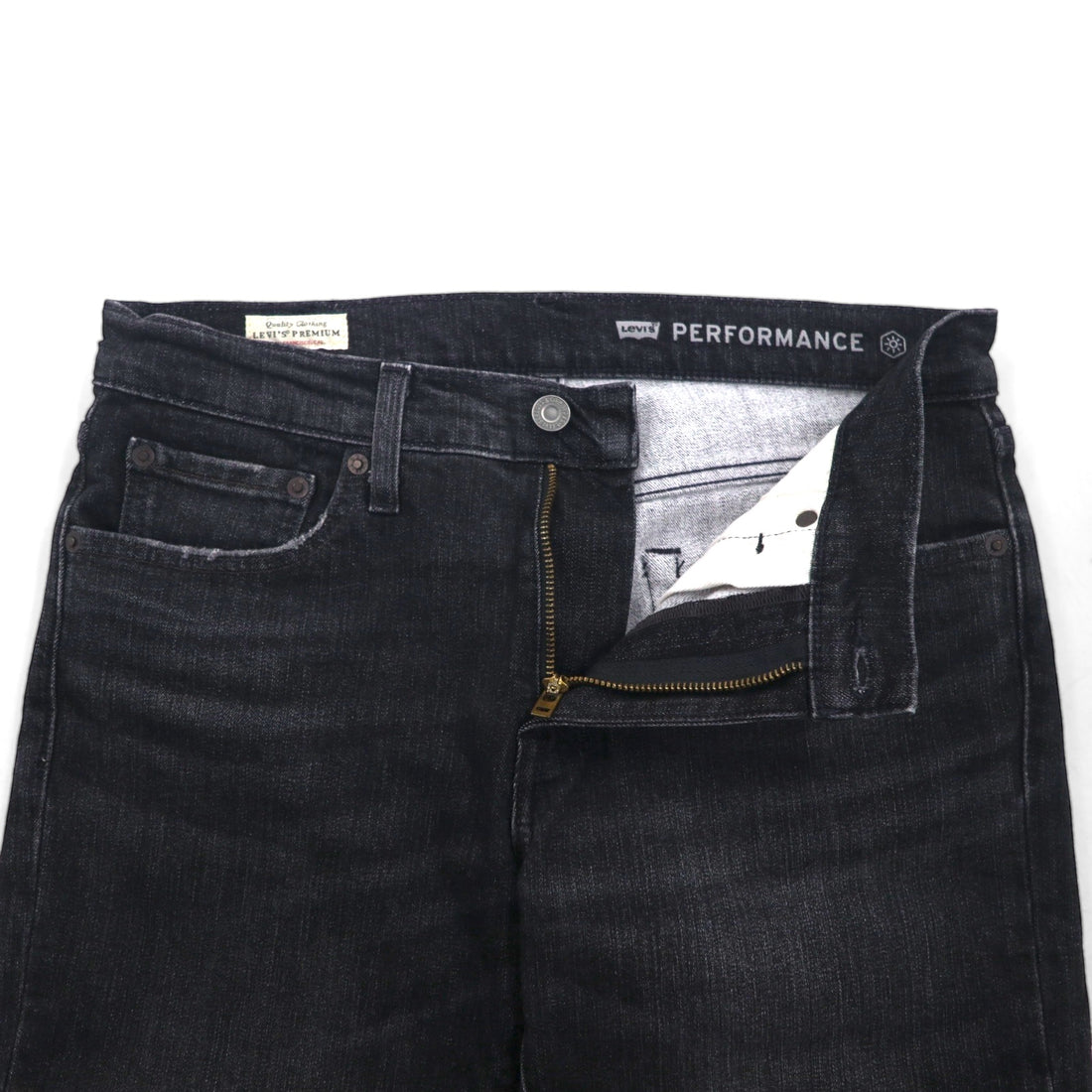 Levi's Premium 511 Big E Slim Fit Stretch Denim Jeans, Size M, Black with Leather Patch, 04511-2402