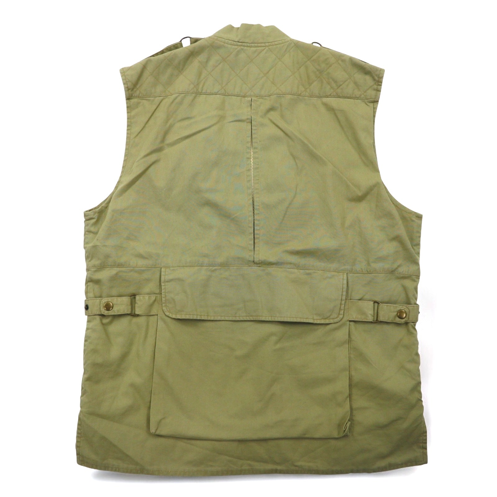 Woolrich 90s Hunting Vest, Large, Beige, Cotton, Multi-Pocket