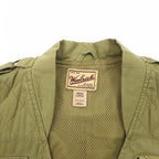 Woolrich 90s Hunting Vest, Large, Beige, Cotton, Multi-Pocket