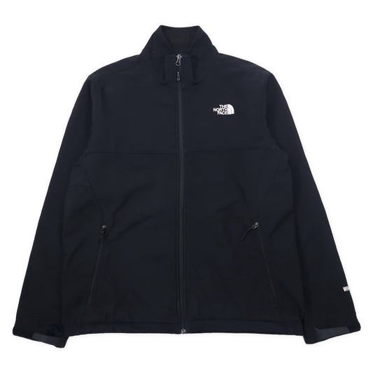 日本然リトテ-古着オンライン-THE NORTH FACE ウィンドストッパー ソフトシェルジャケット L ブラック ポリエステル フリースライニング WIND STOPPER ロゴ刺繍-THE NORTH FACE Wind stopper Soft Shell Jacket L Black polyester FLEECE Lining Wind Stopper Embroidery