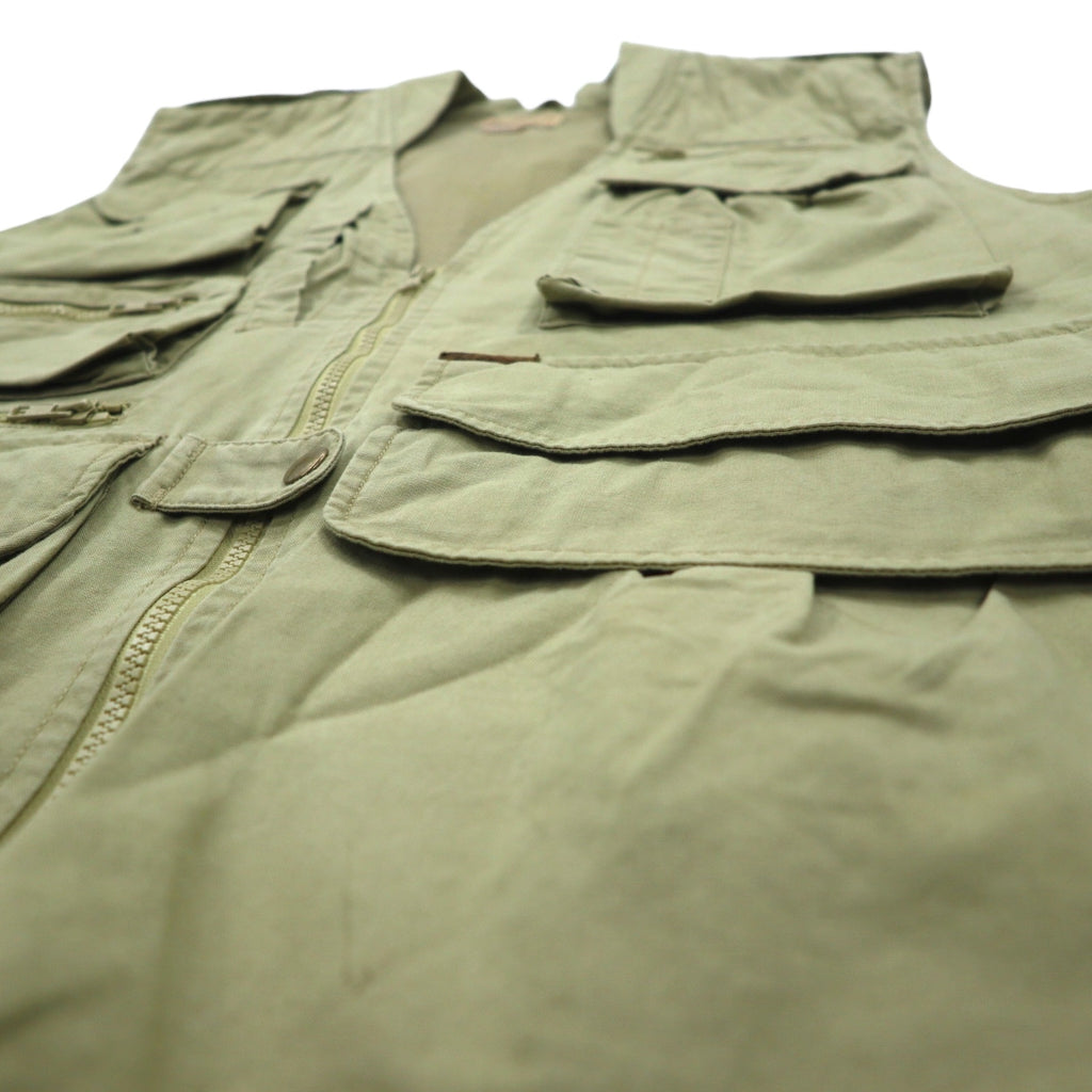 Woolrich 90s Hunting Vest, Large, Beige, Cotton, Multi-Pocket