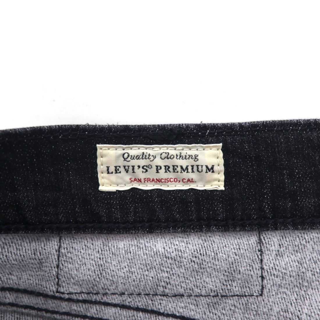Levi's Premium 511 Big E Slim Fit Stretch Denim Jeans, Size M, Black with Leather Patch, 04511-2402