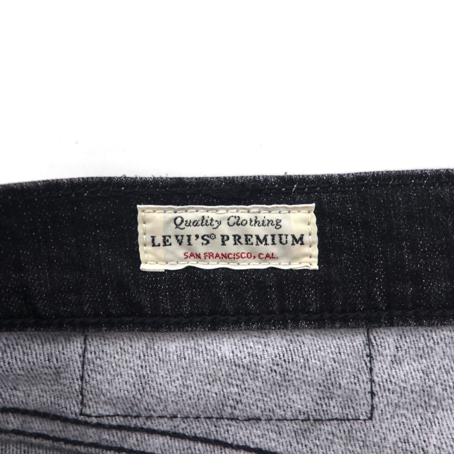 Levi's PREMIUM 511 ビッグE スリムフィット ストレッチ デニムパンツ ジーンズ M ブラック レザーパッチ 04511-2402
