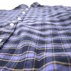 Ralph Lauren ボタンダウンシャツ M ネイビー チェック コットン BIG SHIRT スモールポニー刺繍