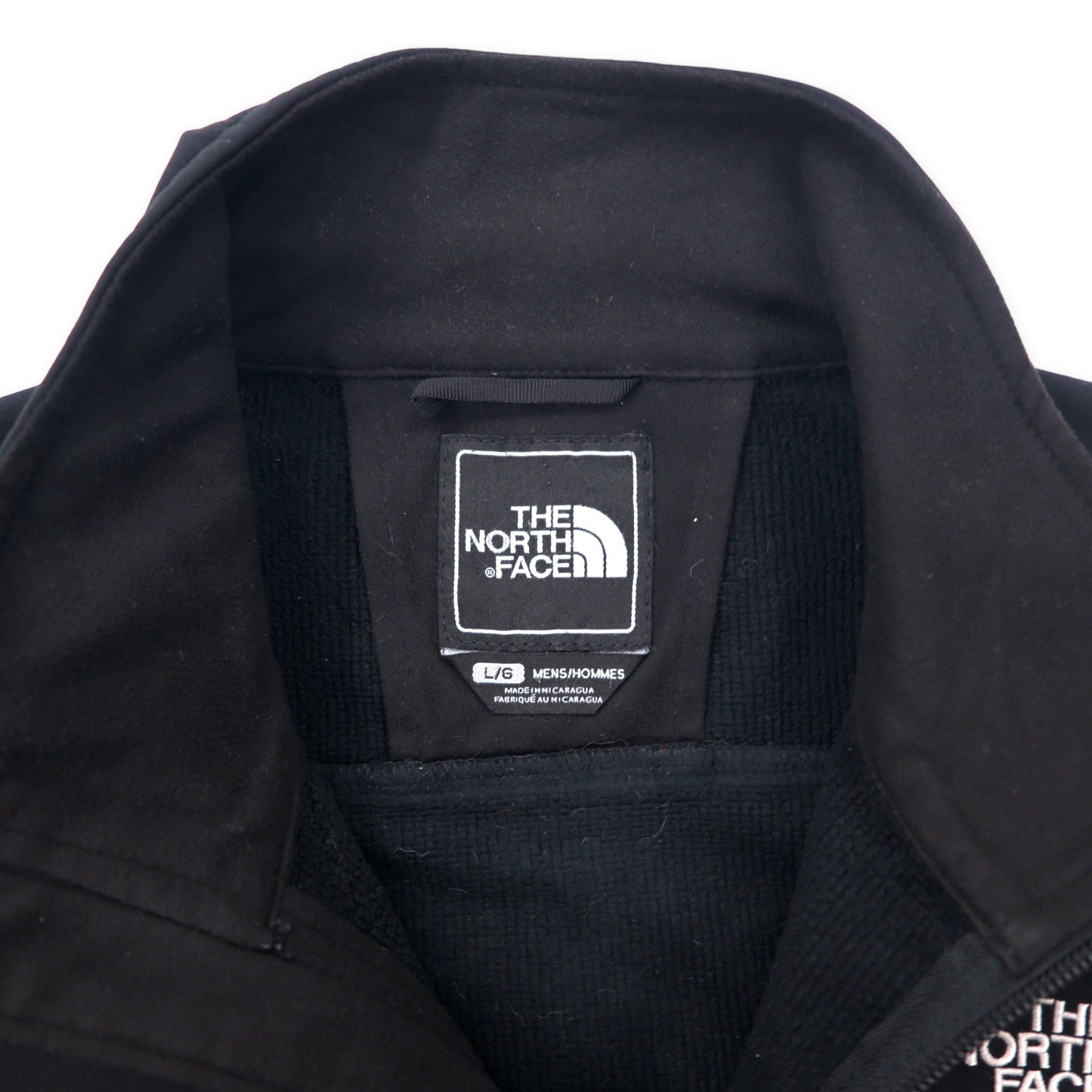 THE NORTH FACE ウィンドストッパー ソフトシェルジャケット L ブラック ポリエステル フリースライニング WIND STOPPER ロゴ刺繍