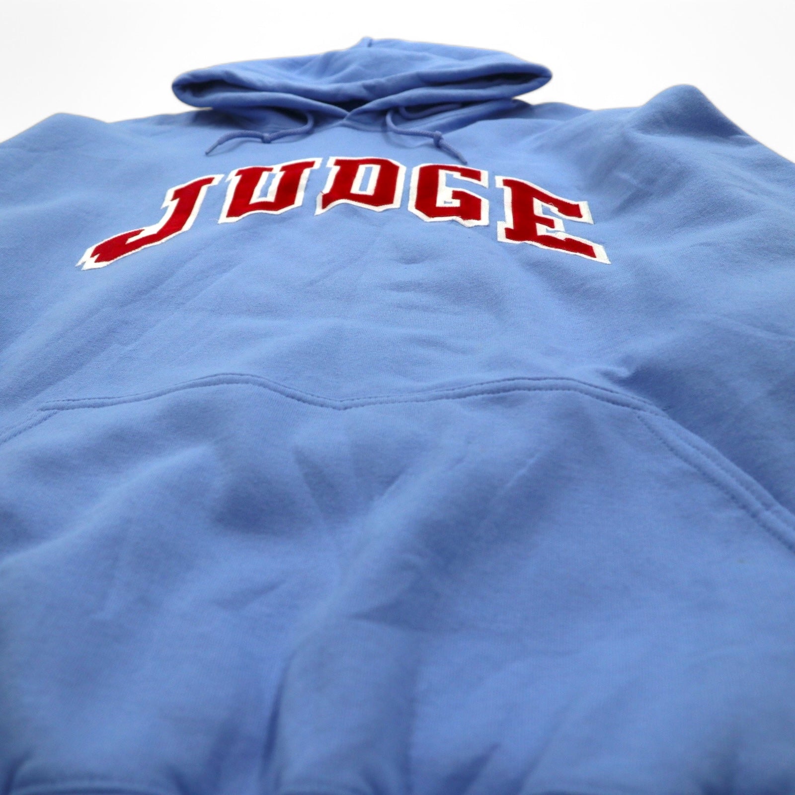 GILDAN カレッジ プルオーバー パーカー 2XL ブルー Dry Blend 裏起毛 JUGDE アーチロゴ ホンジュラス製