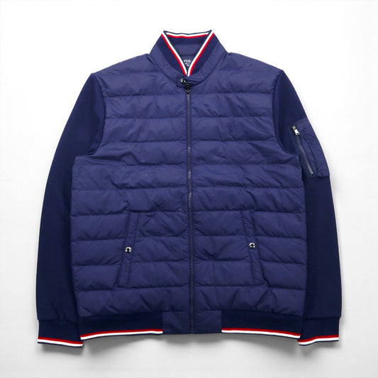 Polo Ralph Lauren パフォーマンス キルティング ダウンジャケット M ネイビー ナイロン切替 リブライン