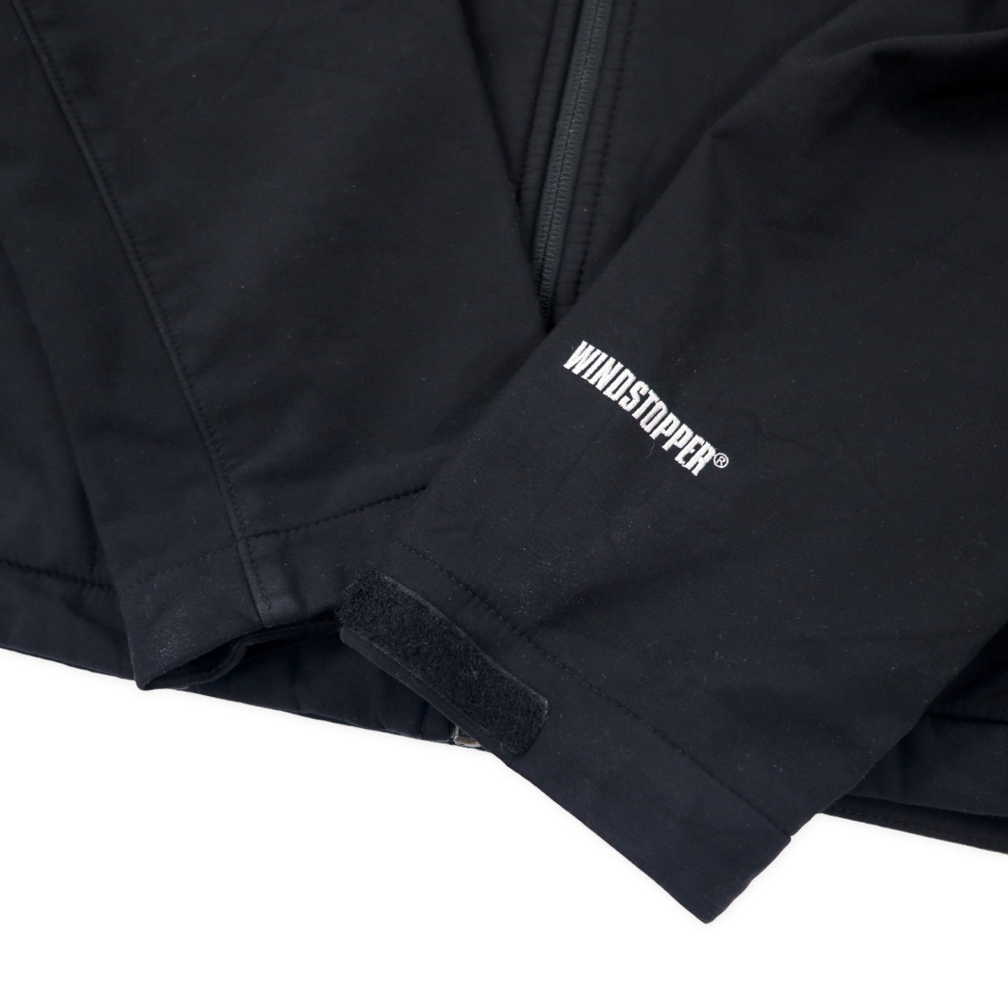 THE NORTH FACE ウィンドストッパー ソフトシェルジャケット L ブラック ポリエステル フリースライニング WIND STOPPER ロゴ刺繍