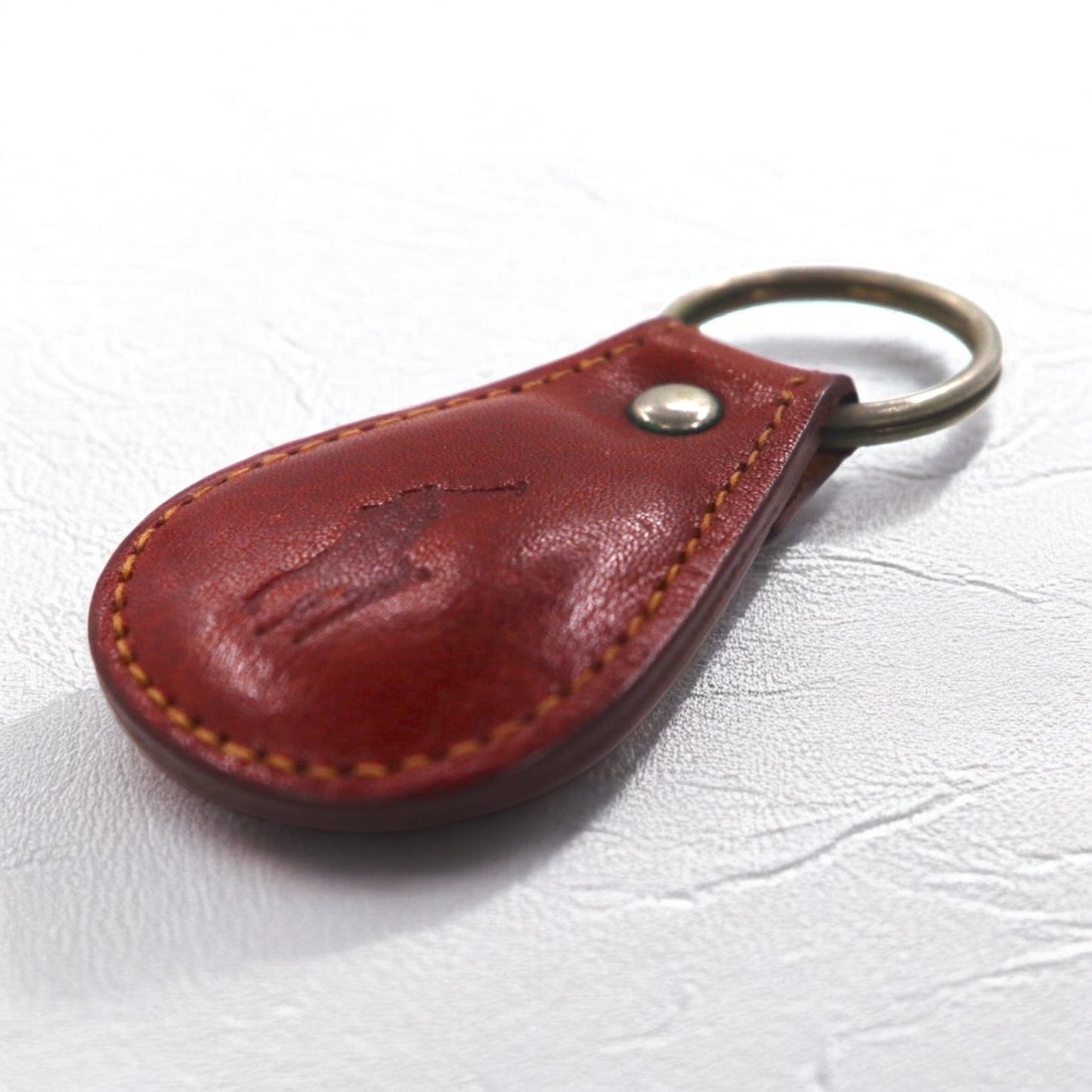 Polo by Ralph Lauren USA製 レザー キーリング キーホルダー ブラウン スモールポニー