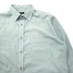 THE NORTH FACE Outdoor Polyester Shirt, Size L, Green Check, Chest Pocket, ON-4569