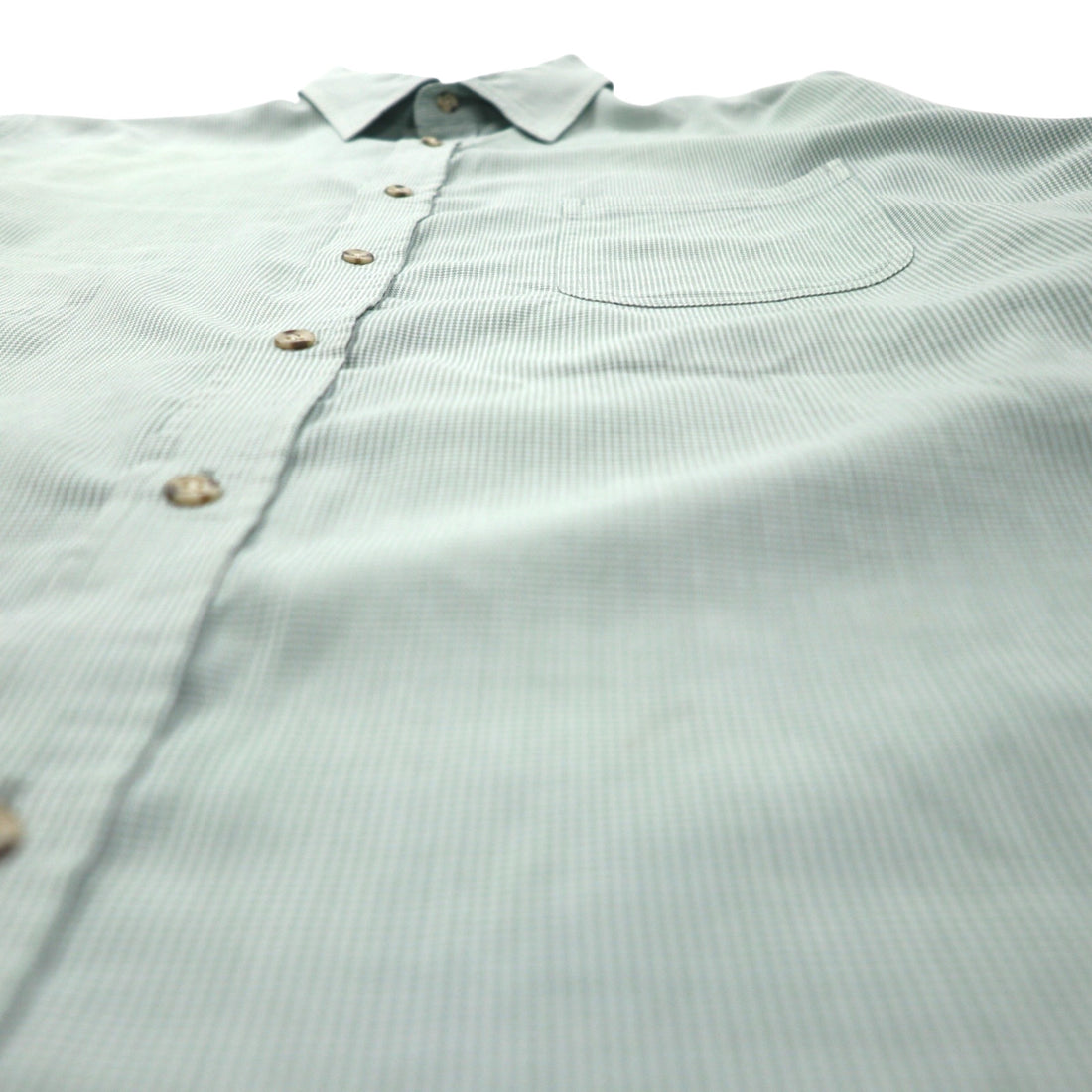 THE NORTH FACE Outdoor Polyester Shirt, Size L, Green Check, Chest Pocket, ON-4569