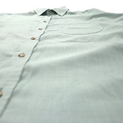 THE NORTH FACE アウトドア ポリエステルシャツ L グリーン チェック 胸ポケット ON-4569