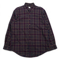 Brooks Brothers 346 Button-Down Shirt, Large, Navy, Check, Cotton, Big Size, Non-Iron
