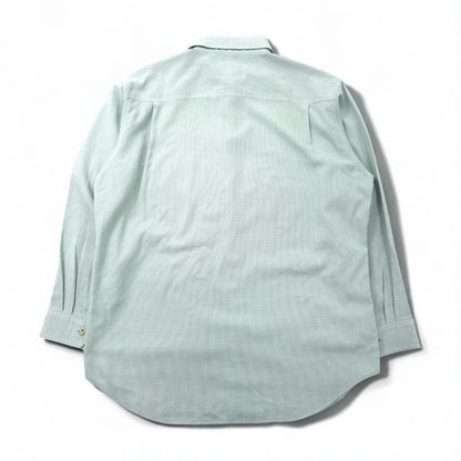 THE NORTH FACE アウトドア ポリエステルシャツ L グリーン チェック 胸ポケット ON-4569