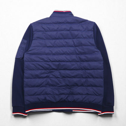 Polo Ralph Lauren Performance Quilted Down Jacket, Size M, Navy, Nylon Paneling, Ribbed Lines