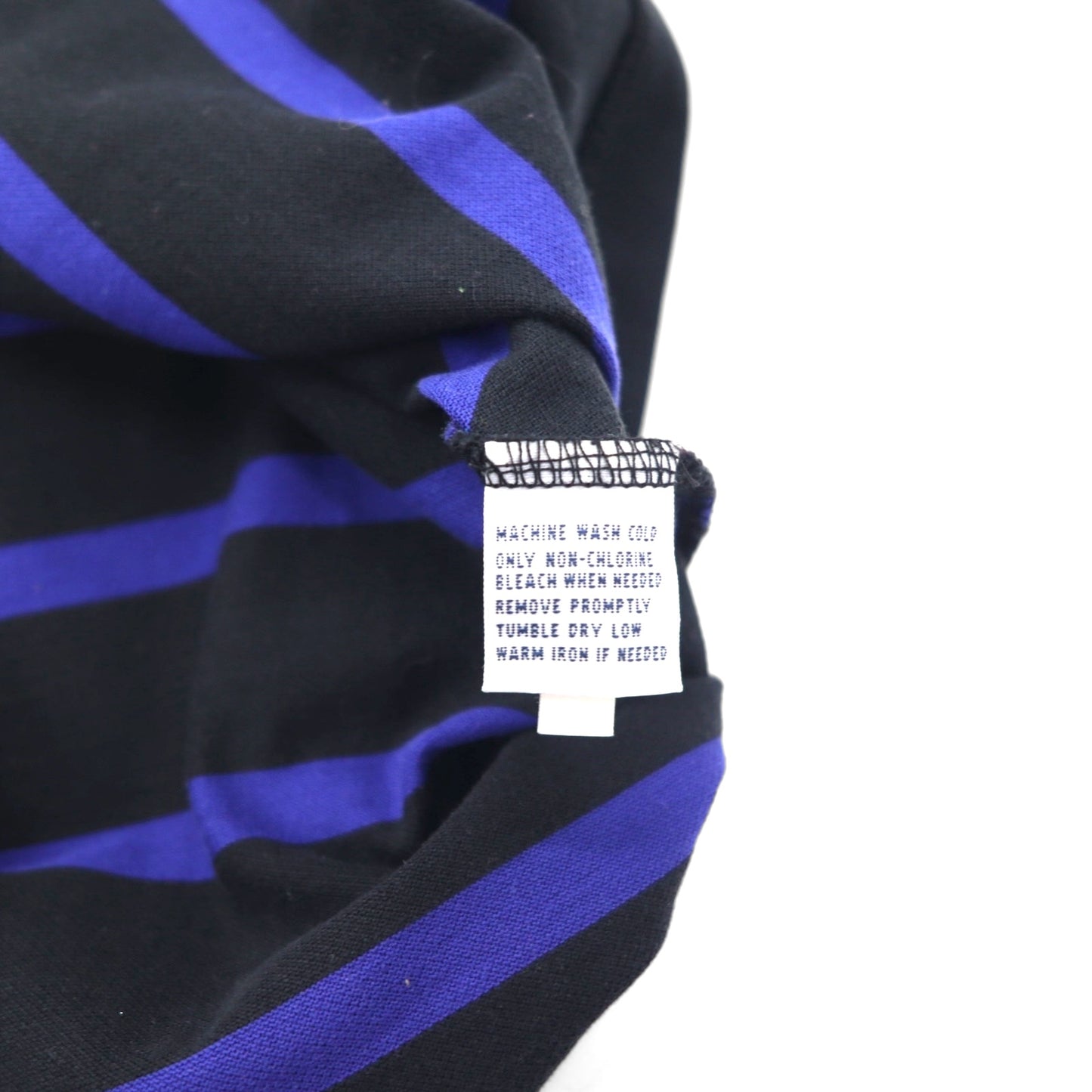 POLO GOLF RALPH LAUREN 90年代 ボーダー ポロシャツ M ブラック ブルー コットン 鹿の子 スモールポニー刺繍