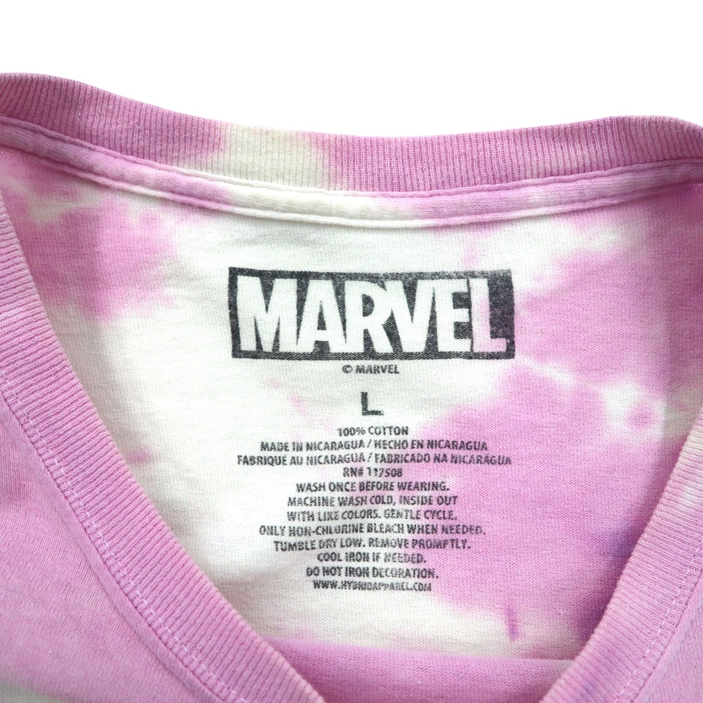MARVEL マーベル 00年代 オフィシャル X-MEN タイダイ Tシャツ L ピンク キャラクタープリント アメコミ ニカラグア製