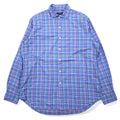 POLO RALPH LAUREN ワイドカラー ドレスシャツ L ブルー チェック コットン