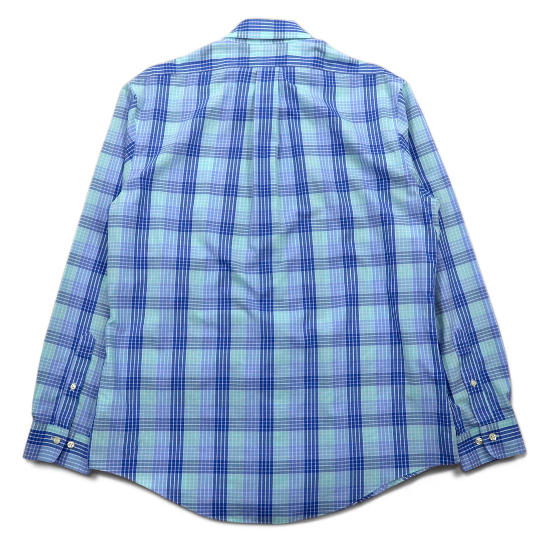 Brooks Brothers REGENT Button-down Shirt L Blue Check Cotton Non-Iron