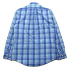 Brooks Brothers REGENT Button-down Shirt L Blue Check Cotton Non-Iron