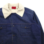 Dickies 80s Vintage Lunch Coat with Fleece Lining, Denim Jacket, XL, Indigo