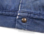 Dickies 80s Vintage Lunch Coat with Fleece Lining, Denim Jacket, XL, Indigo