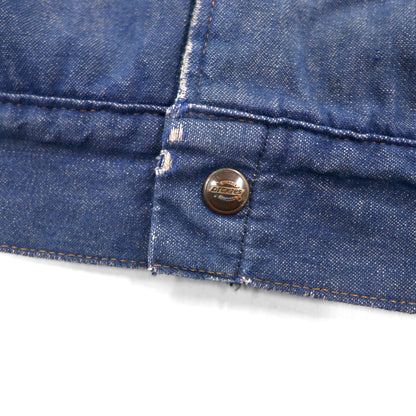 Dickies 80s Vintage Lunch Coat with Fleece Lining, Denim Jacket, XL, Indigo