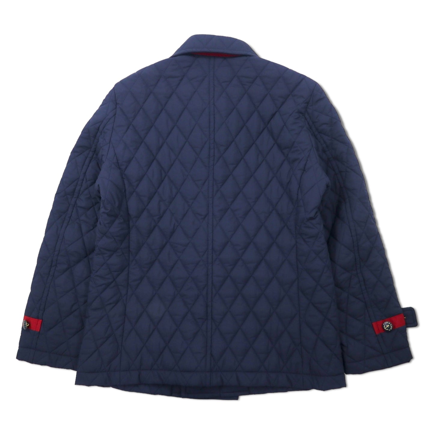 SINA COVA ダブルブレスト キルティングジャケット Pコート 中綿 L ネイビー ポリエステル 日本製