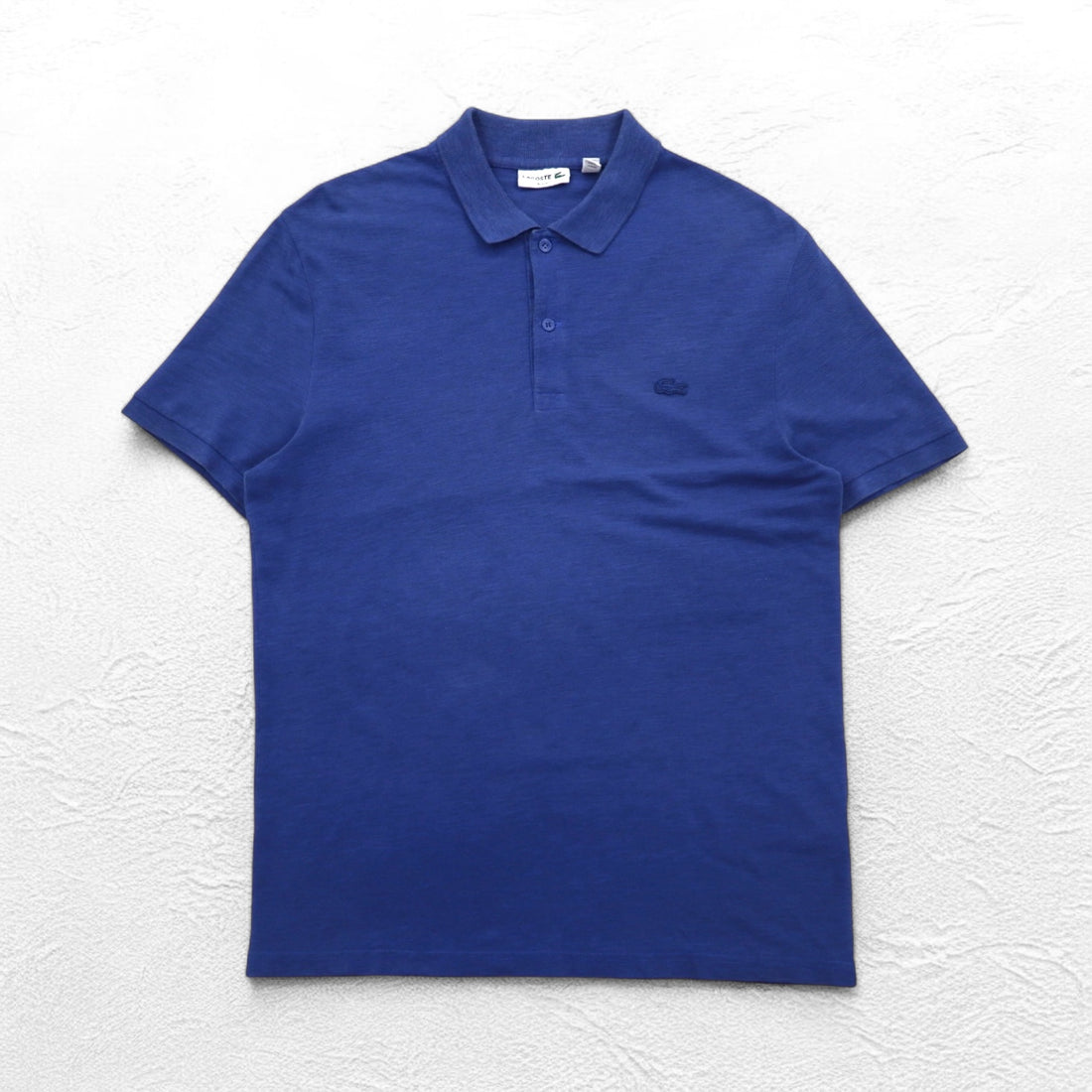 LACOSTE Slim Fit Polo Shirt L Blue Pique SLIM FIT One Point Logo FA10269 Made in Peru