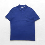 LACOSTE Slim Fit Polo Shirt L Blue Pique SLIM FIT One Point Logo FA10269 Made in Peru