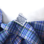 POLO RALPH LAUREN ワイドカラー ドレスシャツ L ブルー チェック コットン