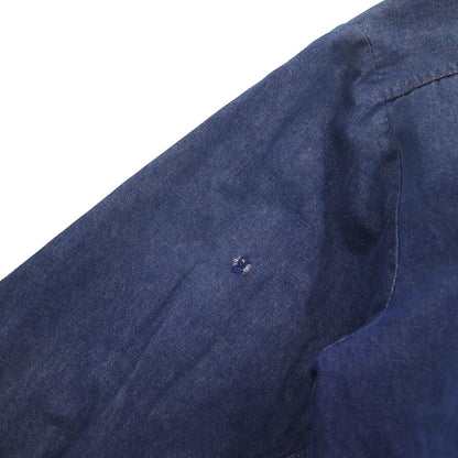 Dickies 80s Vintage Lunch Coat with Fleece Lining, Denim Jacket, XL, Indigo