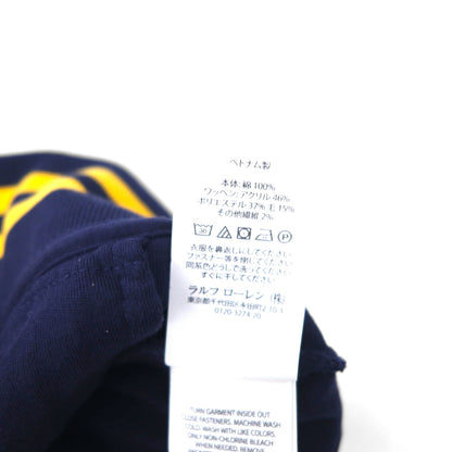 POLO RALPH LAUREN ウイングフット Pワッペン トラックジャケット スタジャン ジャージ M ネイビー コットン