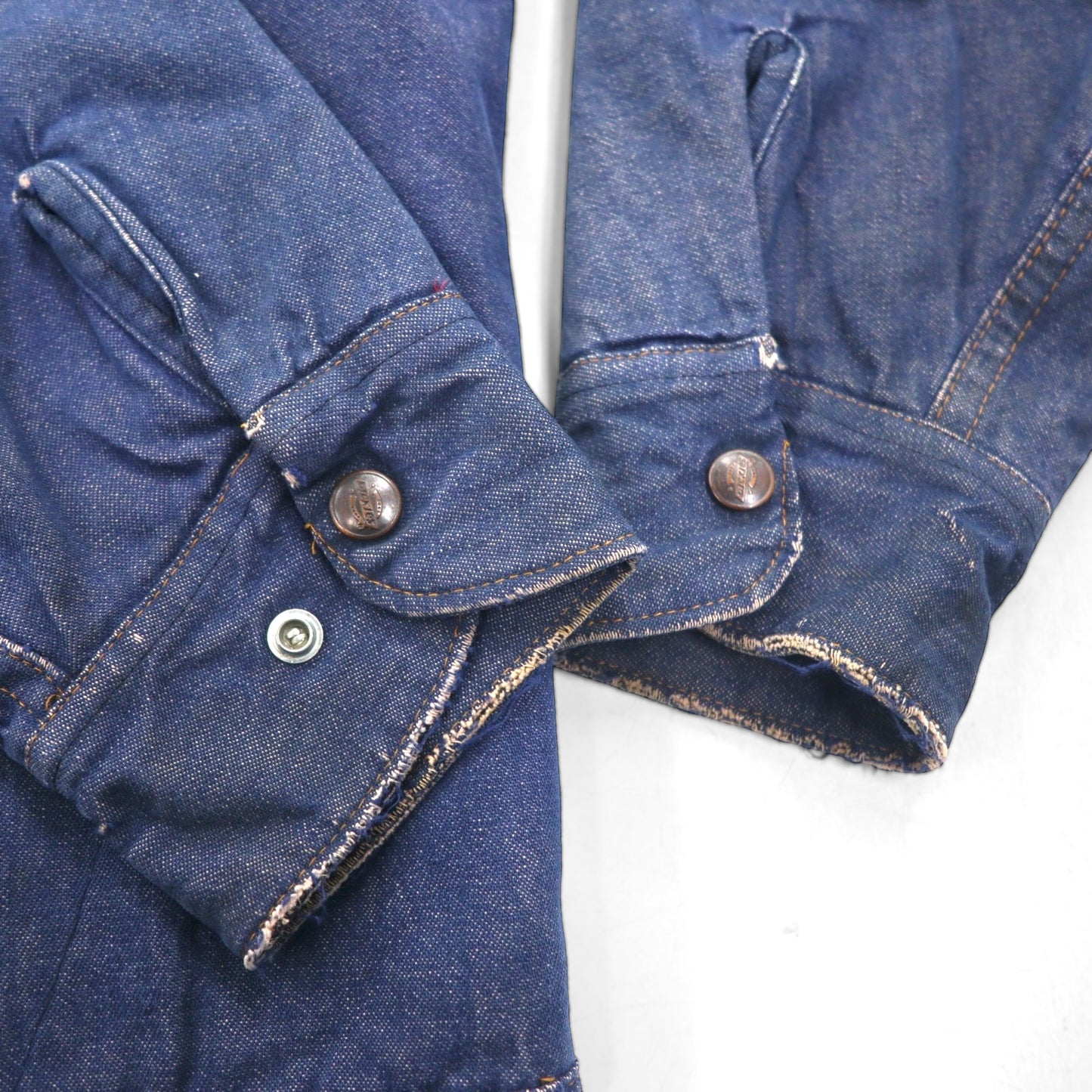 Dickies 80s Vintage Lunch Coat with Fleece Lining, Denim Jacket, XL, Indigo