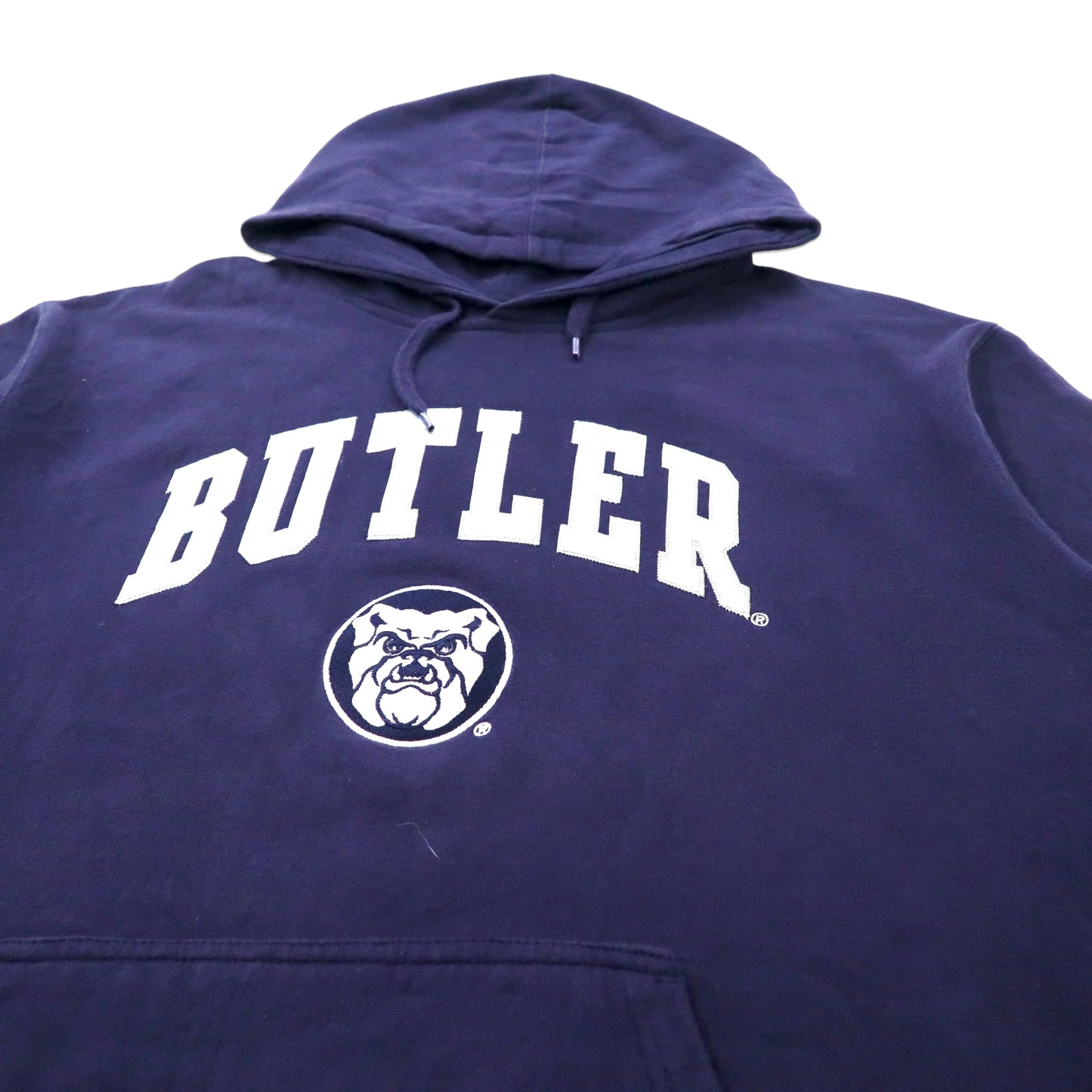 GENUINE STUFF ビッグサイズ カレッジパーカー XXL ネイビー コットン 裏起毛 BUTLER