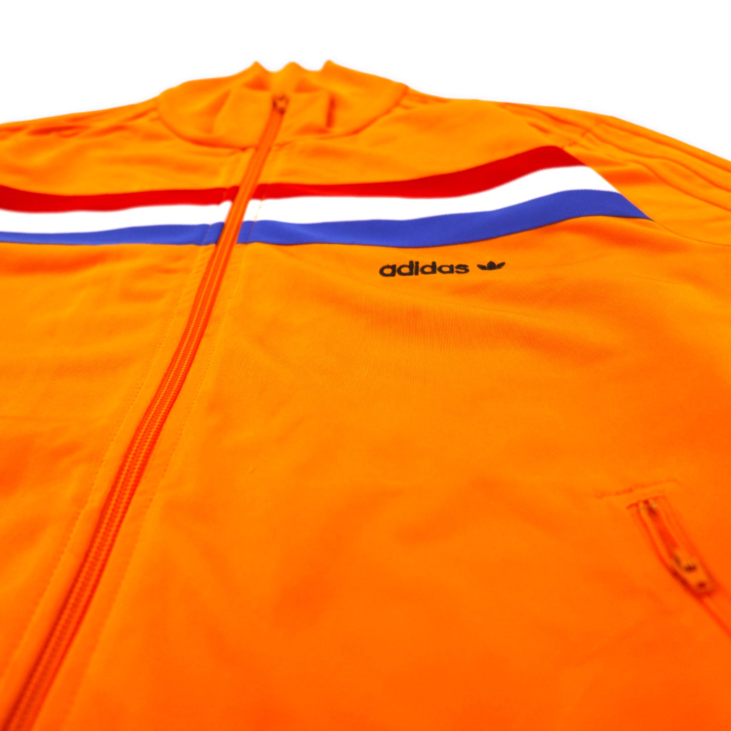 adidas originals トラックジャケット ジャージ M オレンジ トリコロール 3ストライプ トレフォイル 刺繍 1988 オランダ代表 635537