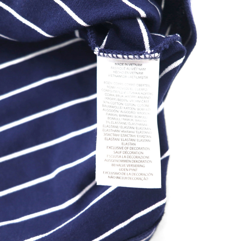 POLO RALPH LAUREN Custom Slim Fit Stretch Mesh Polo Shirt, Size XL, Navy, Striped Cotton, Pique, Small Pony Embroidery