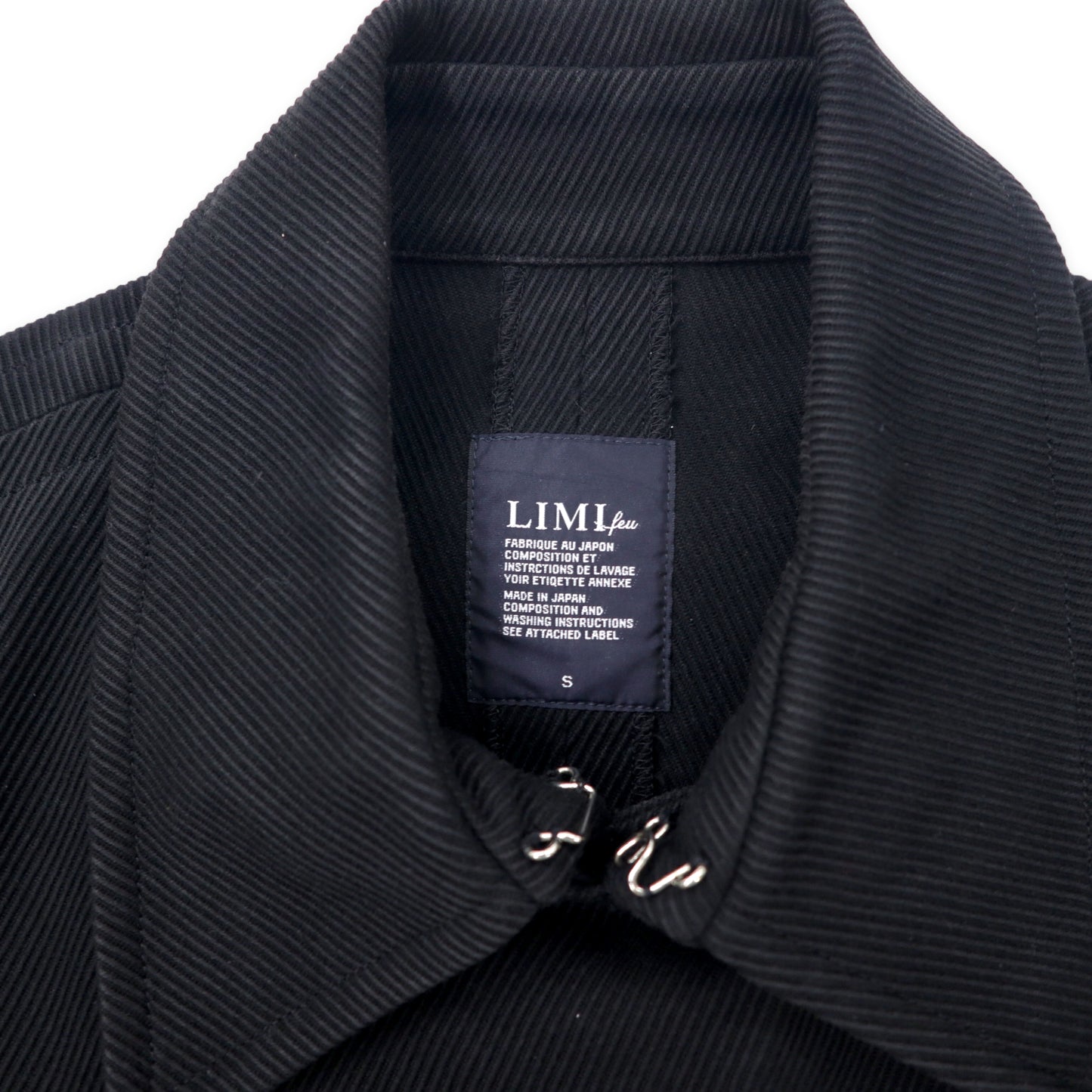 LIMI FEU (YOHJI YAMAMOTO) Double Blest Short COAT S Black Cotton 