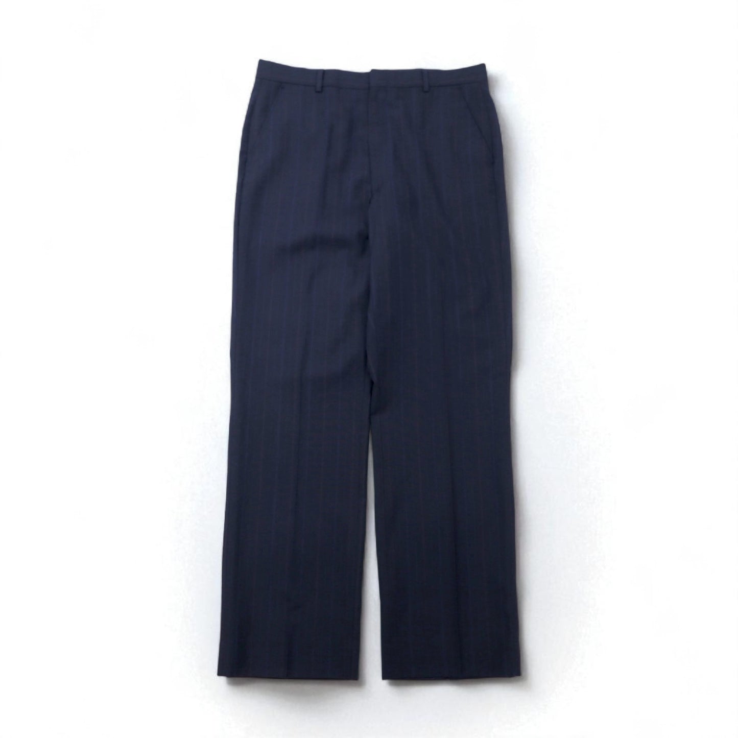 TOWNCRAFT 90s Vintage Slacks, Size L, Navy Striped Wool