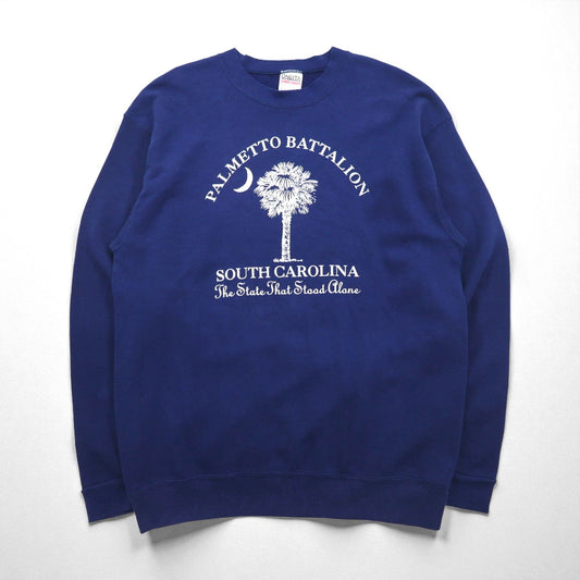 ONEITA 90s USA Vintage Sweatshirt スウェット トレーナー XL ネイビー POWER-SWEATS PALMETTO BATTALION 90年代 USA製