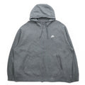 NIKE Club Fleece Full Zip Hoodie XXL Grey Swoosh CLUB FLEECE BV2645-063