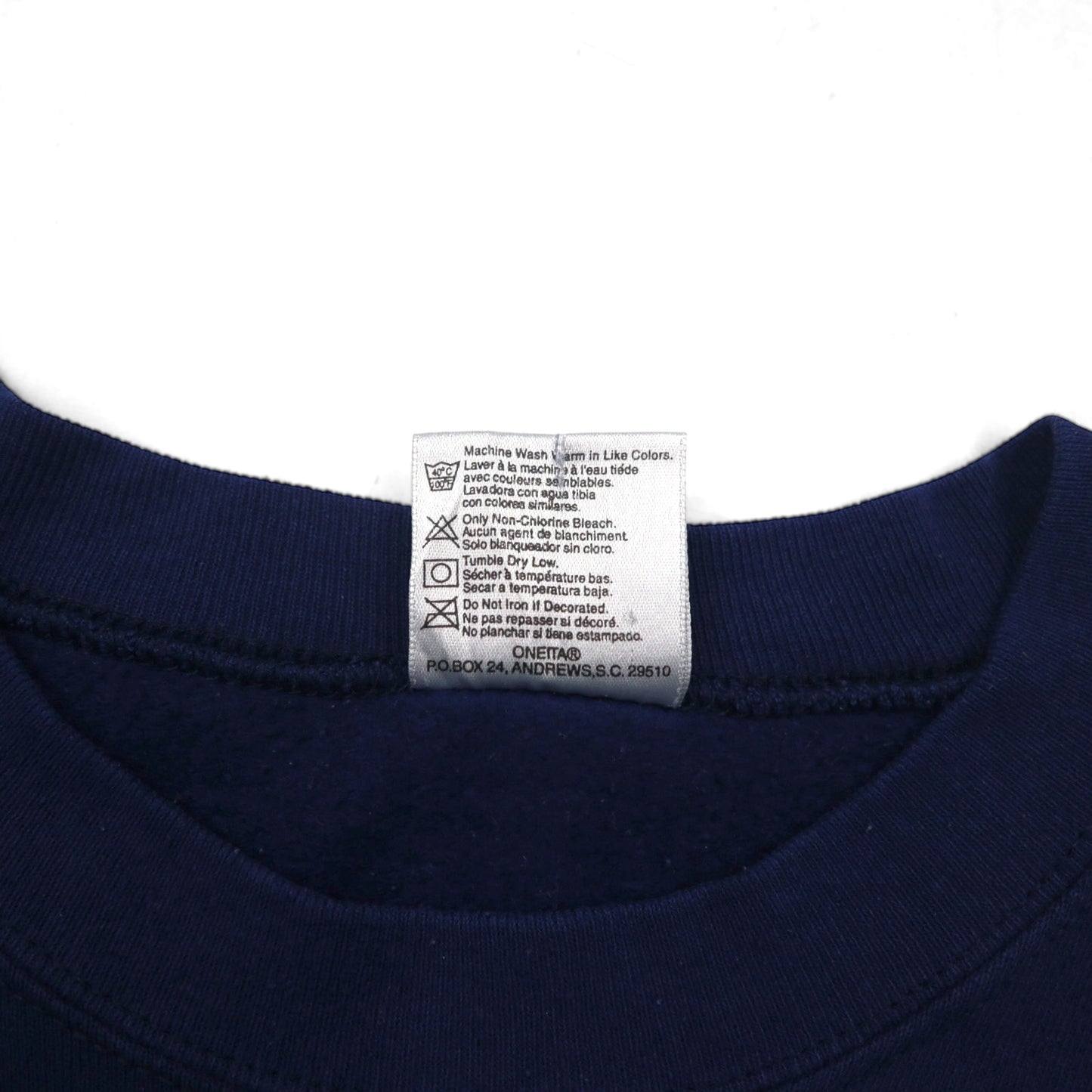 ONEITA 90s USA Vintage Sweatshirt スウェット トレーナー XL ネイビー POWER-SWEATS PALMETTO BATTALION 90年代 USA製