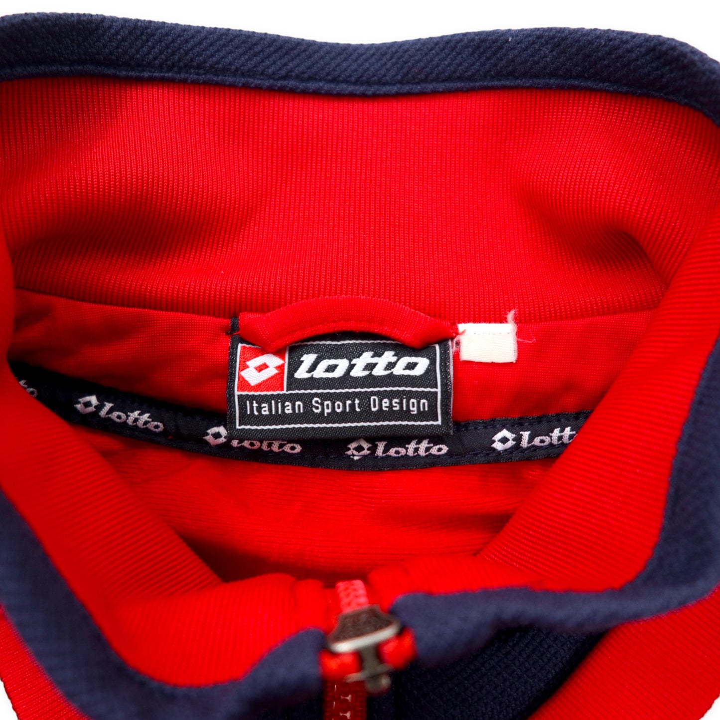 Lotto 90年代 トラックジャケット ジャージ XL レッド ポリエステル ロゴ刺繍 サイドライン