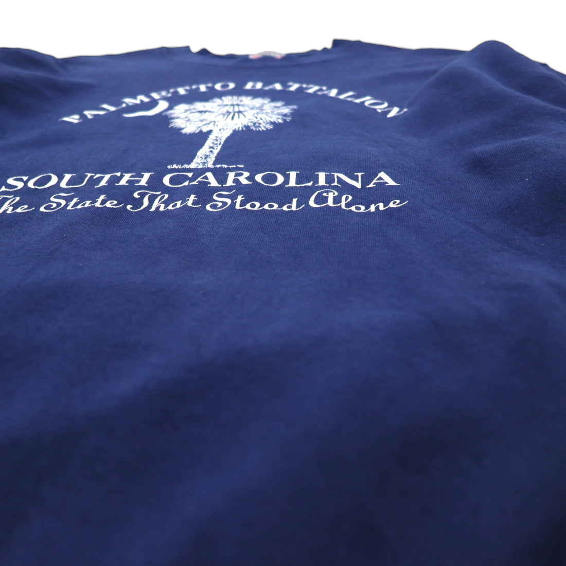 ONEITA 90s USA Vintage Sweatshirt, XL, Navy, POWER-SWEATS PALMETTO BATTALION, Made in the USA