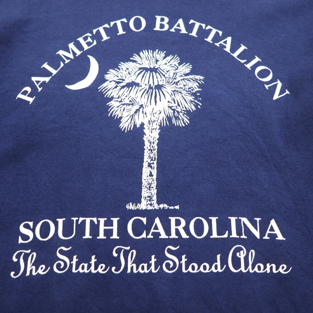 ONEITA 90s USA Vintage Sweatshirt, XL, Navy, POWER-SWEATS PALMETTO BATTALION, Made in the USA