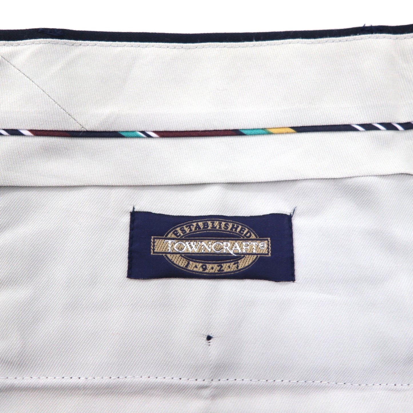 TOWNCRAFT 90s Vintage Slacks, Size L, Navy Striped Wool