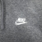 NIKE Club Fleece Full Zip Hoodie XXL Grey Swoosh CLUB FLEECE BV2645-063
