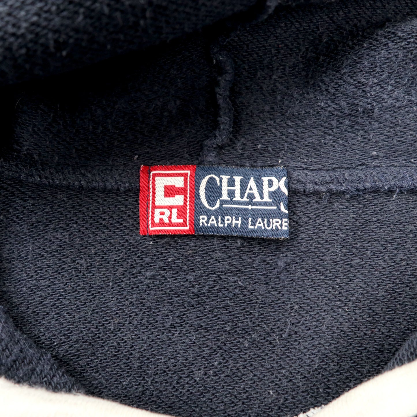 CHAPS RALPH LAUREN 90年代 ロゴプリントパーカー M ネイビー コットン 日本製